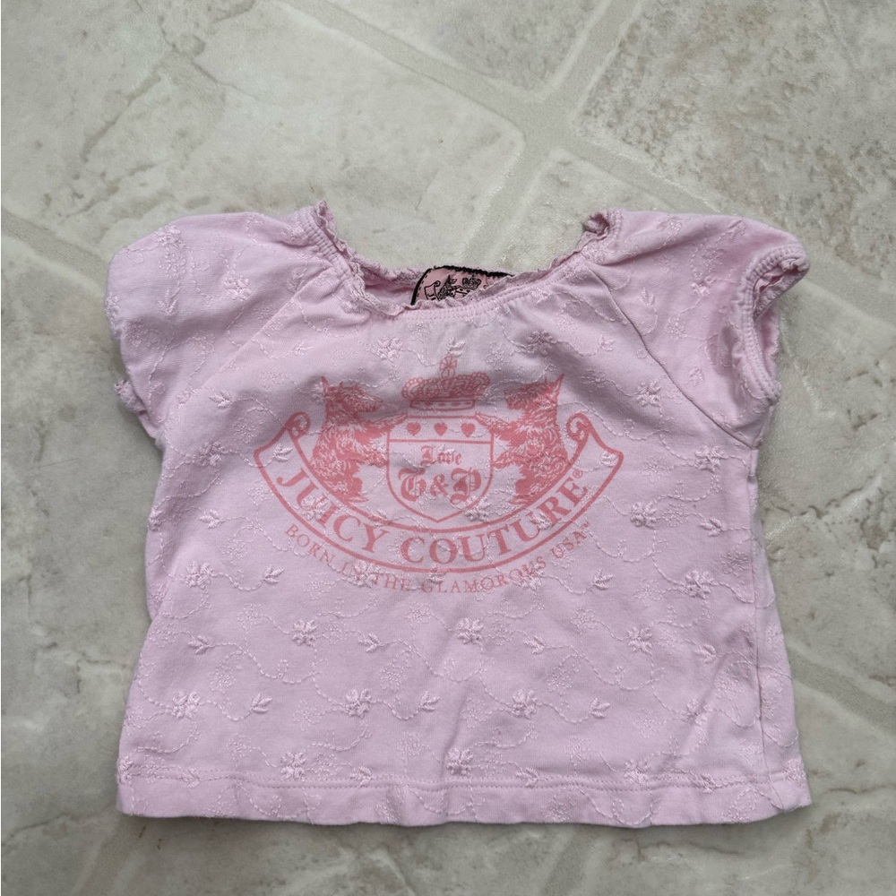 Juicy Couture Pink Short Sleeve Tee with Graphic